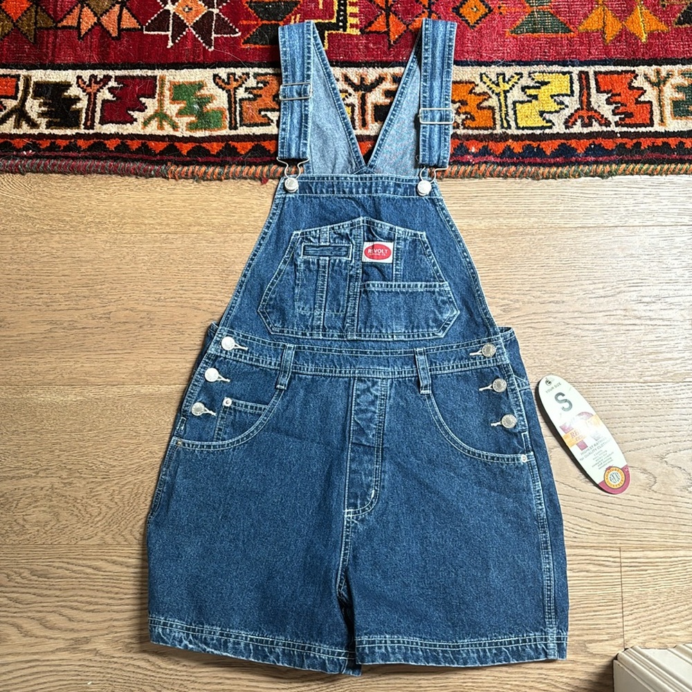 Vintage Denim Overall Shorts
